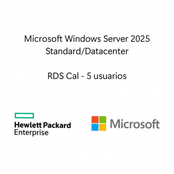 Sistema Operativo Hewlett Packard Enterprise LTU de Microsoft Windows Server 2025 con servicio de es